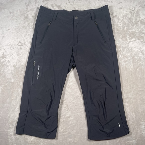 Salomon Wayfarer 3/4 Capri Men's 34 Trekking Zip Pocket Pants - Picture 1 of 10